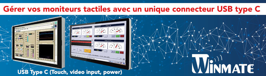 Moniteur tactile connecteur unique USB type C