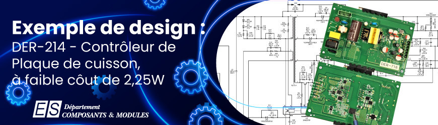 Exemple de Design : DER-214 - Contrôleur de Plaque de Cuisson à Faible Coût de 2,25 W