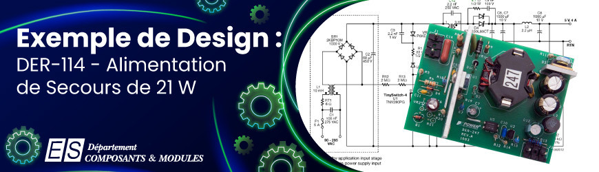 Exemple de Design : DER-114 - Alimentation de secours de 21W