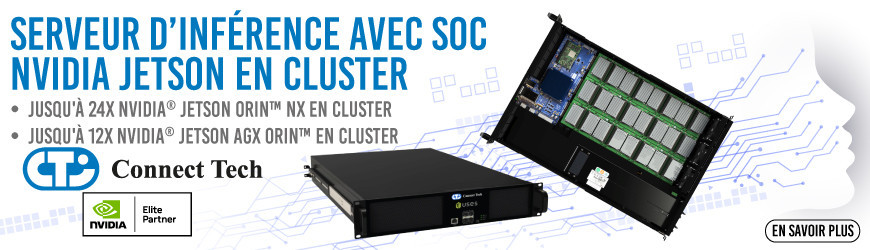 Les serveurs d’inférence Deep Learning Connect Tech avec SOC NVIDIA Jetson en cluster