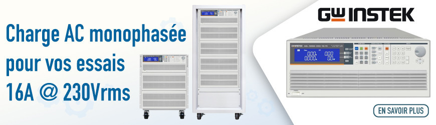 Charge AC monophasée : Série AEL-5000 de chez GW INSTEK