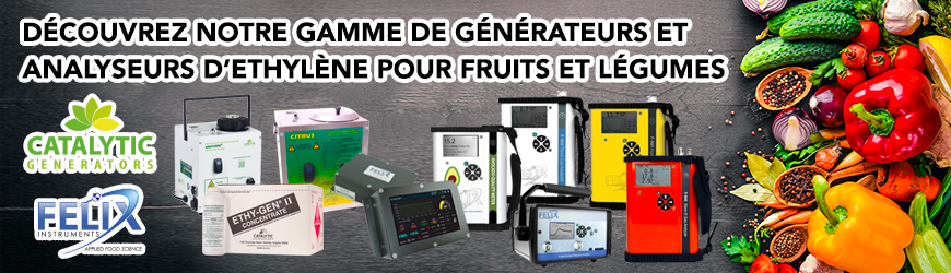 Analyseurs & générateurs éthylène pour fruits & légumes