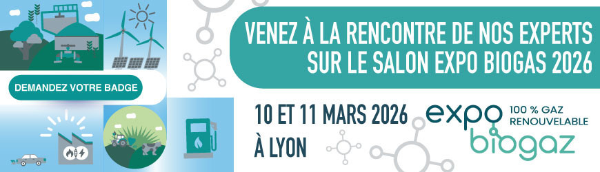 Venez à notre rencontre au salon ExpoBiogaz 2026