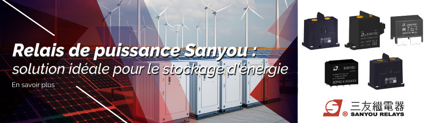 Relais DC et contacteurs haute tension de Sanyou pour l’énergie solaire et le stockage industriel