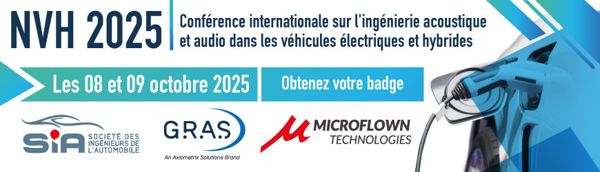 NVH 2025 : Conférence internationale sur l'ingénierie acoustique et audio dans les véhicules électriques et hybrides 