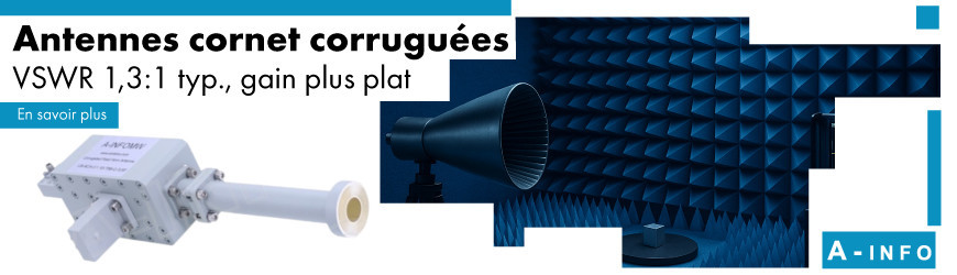 Antennes feed horn corruguées pour chambres anéchoïques