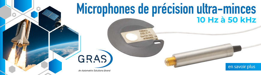 Microphones ultra-minces pour les mesures acoustiques embarquées 