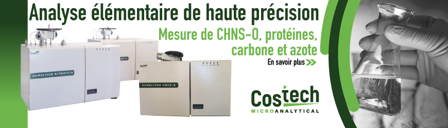 Analyse élémentaire de haute précision de l'azote, du carbone, du CHNS-O et des protéines