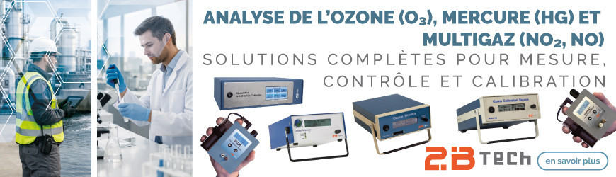 Contr&ocirc;le et analyse ozone (O₃), mercure (Hg) et multigaz (NO₂, NO) : solutions pour environnement et industrie