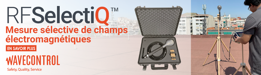 Mesure de champ EMF &agrave; s&eacute;lection de fr&eacute;quences et &agrave; s&eacute;lection de code de 30 MHz &agrave; 8 GHz