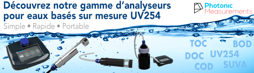Gamme analyseurs pour eaux basés mesures UV254