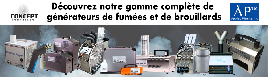 Gamme de générateurs de fumées et brouillards