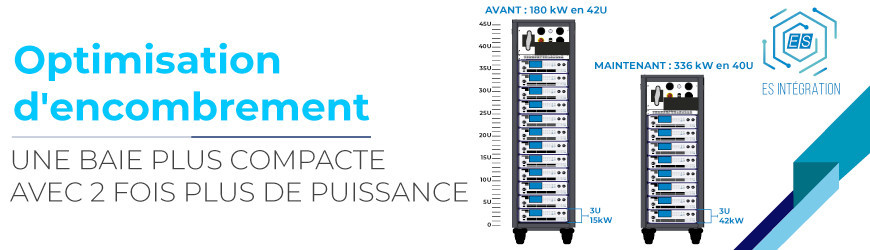 Baie DC r&eacute;g&eacute;n&eacute;rative compacte : jusqu&rsquo;&agrave; 336 kW en 40U pour vos essais haute puissance