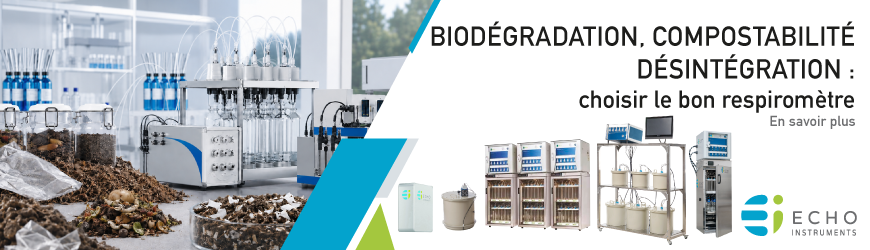 Respirom&egrave;tres pour biod&eacute;gradation : mesurer CO₂, O₂ et biod&eacute;gradabilit&eacute; selon ISO 14855
