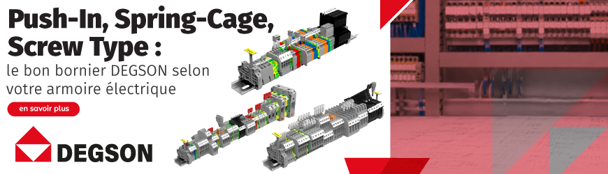 Borniers Push-In, Spring-Cage et Screw Type DEGSON : guide de choix pour vos armoires &eacute;lectriques