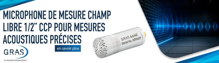 Microphone de mesure champ libre pour essais acoustiques