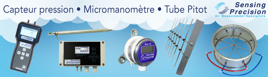 Capteurs pression, micromanomètres & tubes pitot