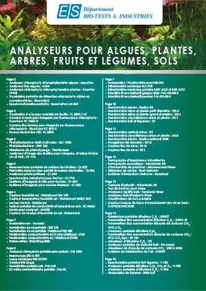 Analyseurs pour algues, plantes, arbres, fruits et légumes, sol