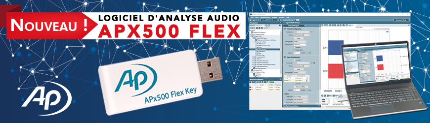 Le leader de l'analyse audio enfin disponible en version logicielle : APX500 FLEX