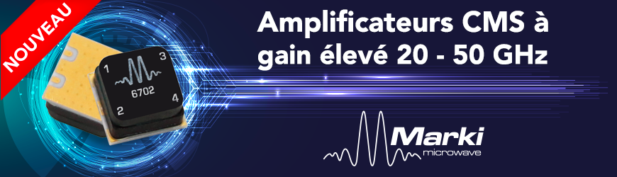 Amplificateurs CMS de 20 à 50 GHz à gain élevé