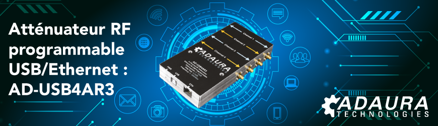 Atténuateur RF USB/ Ethernet programmable