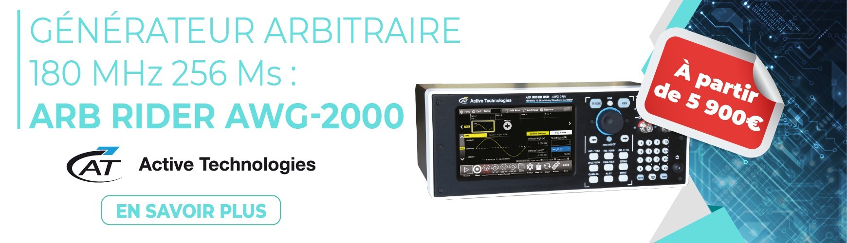 Générateur arbitraire 180 MHz AWG-2000