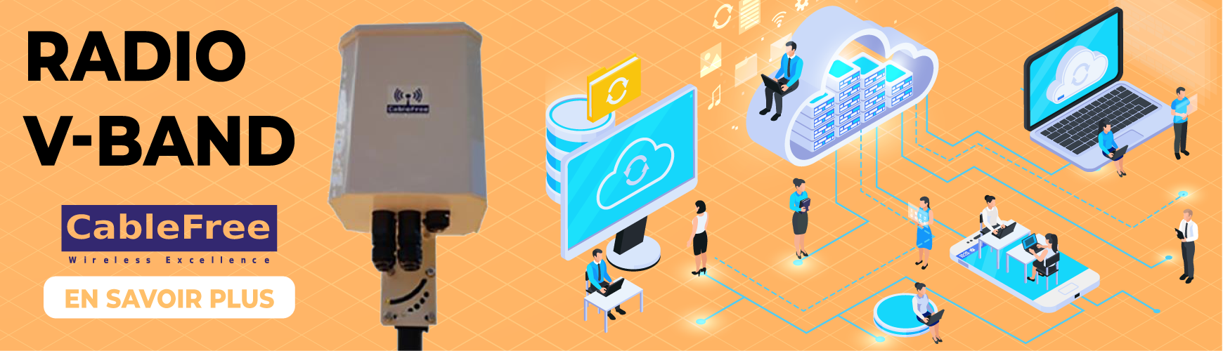 Solution d'interconnexion point à point ou multipoint 60 GHz : V-Band