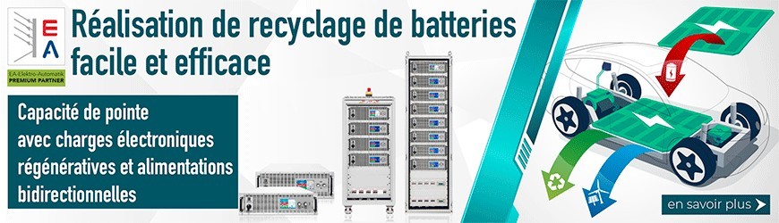 Recyclage des batteries simple et efficace avec les alimentations bidirectionnelles DC & les charges électroniques 