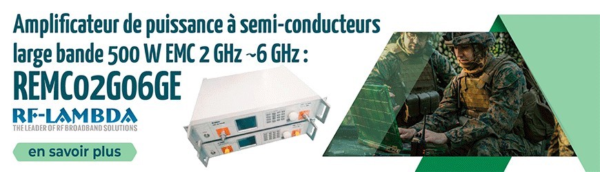 Amplificateur de puissance à semi-conducteurs large bande  500 W EMC 2 GHz ~ 6 GHz : REMC02G06GE