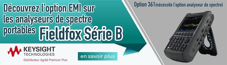 Nouvelle option EMI 361 sur les analyseurs de spectre portables Fieldfox série B 