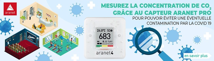 Capteur de CO2, température, humidité relative et pression atmosphérique :  Aranet 4