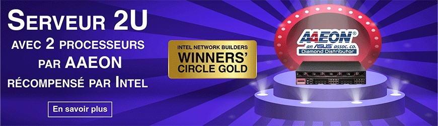 Aaeon récompensé par Intel Network Builders Winners' Circle 2021