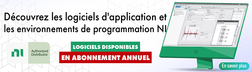Logiciels d'application et les environnements de programmation NI disponibles en abonnement annuel