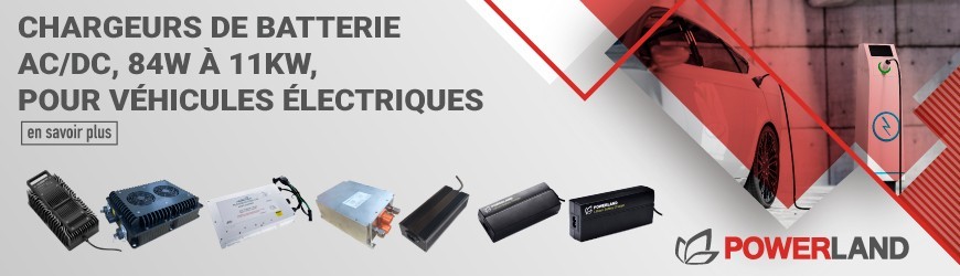 Chargeurs de batterie pour EV, de 84 à 7200 W