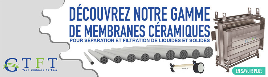Membranes céramiques pour séparation et filtration de liquides et solides