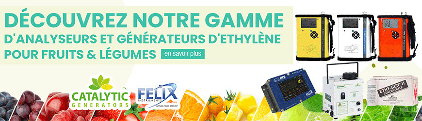 Analyseurs et générateurs d'éthylène pour fruits & légumes